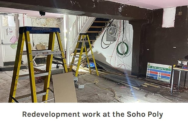 Redevelopment work at the Soho Poly